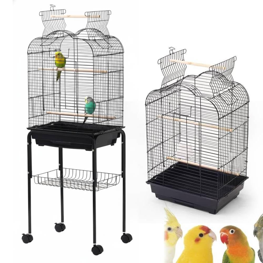 二段式インコ用ケージ Amazon | 52.5*50*143CM 大型二層のインコケージ 複数の中小型鳥 大型